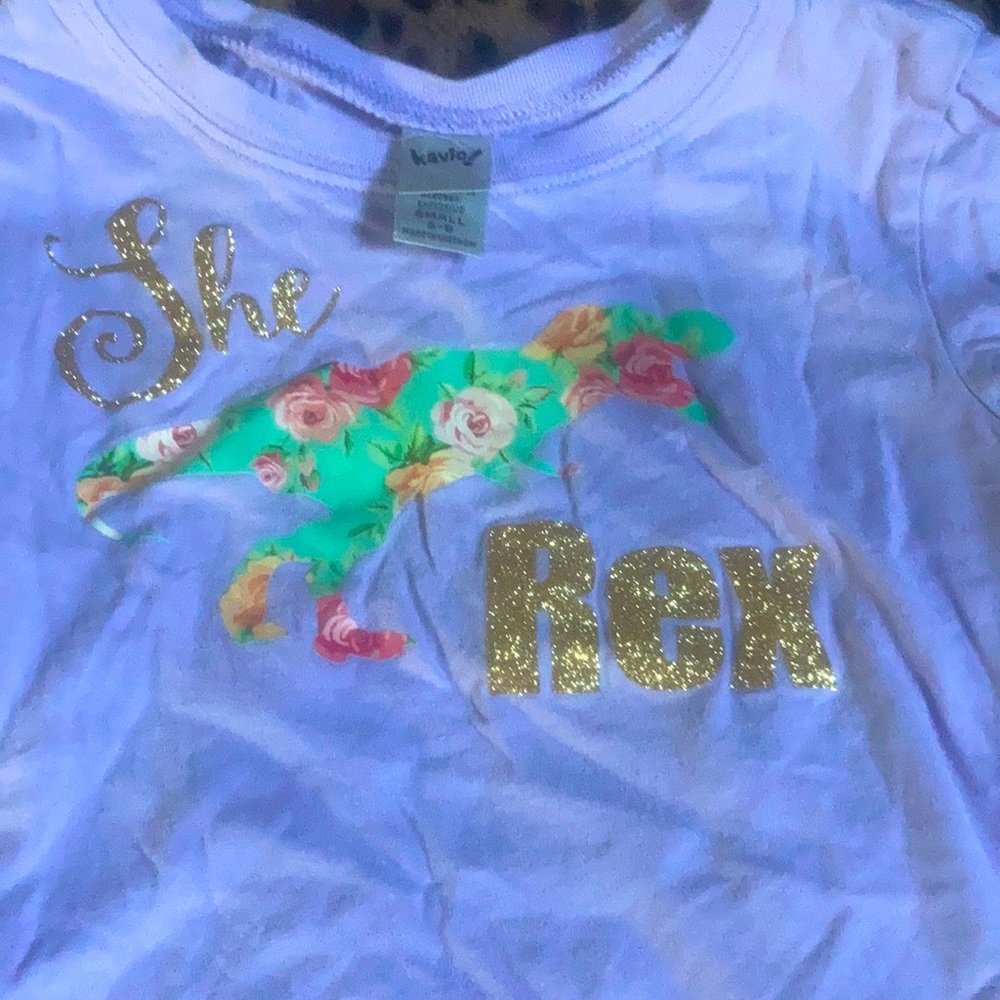 Lavender floral Dino tee